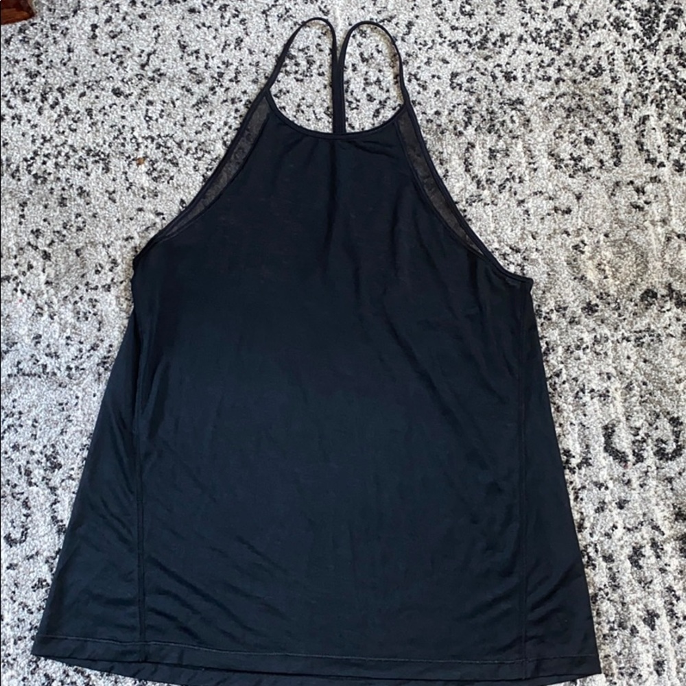 Lululemon Black Tank Razorback Mesh